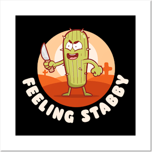 Feeling stabby cactus (on dark colors) Posters and Art